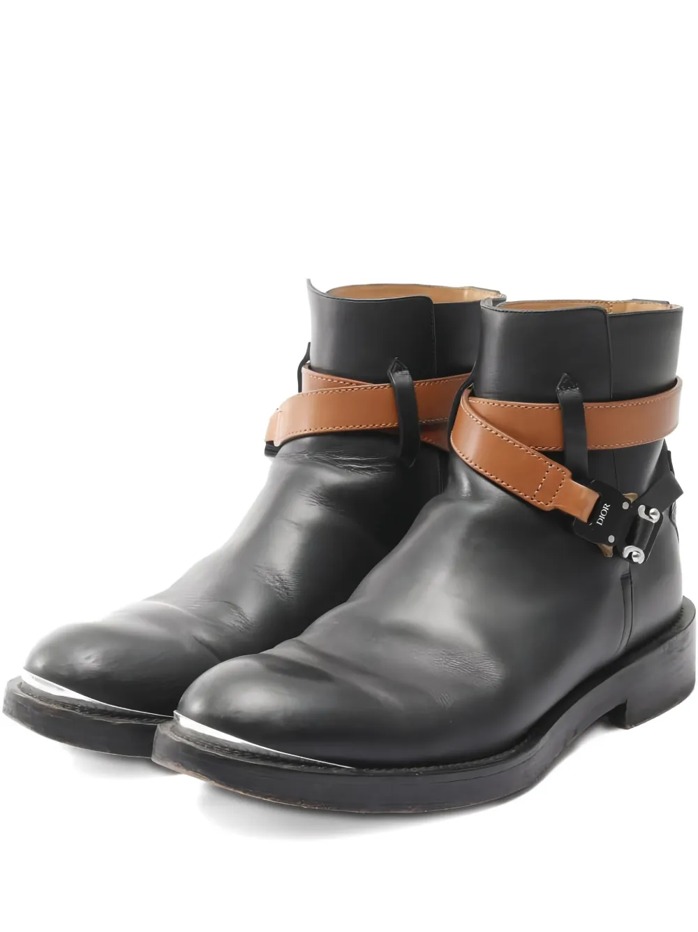 Christian Dior Pre-Owned 2000s Evidence buckle leather boots - Nero