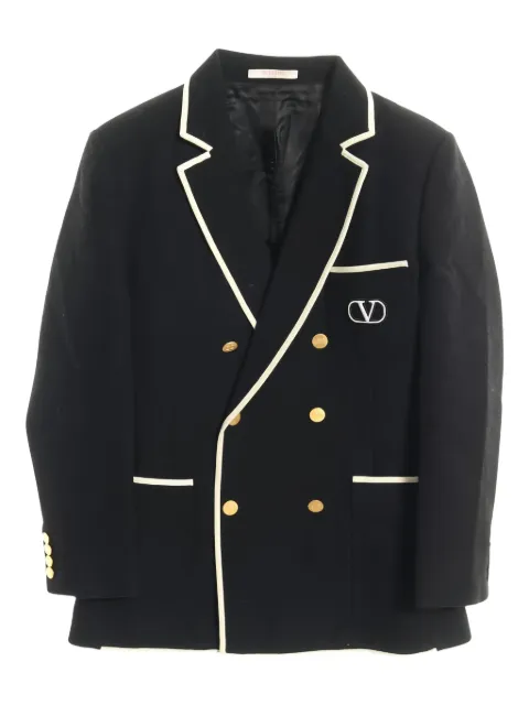 Valentino Garavani Pre-Owned 2010s double-breasted logo jacket