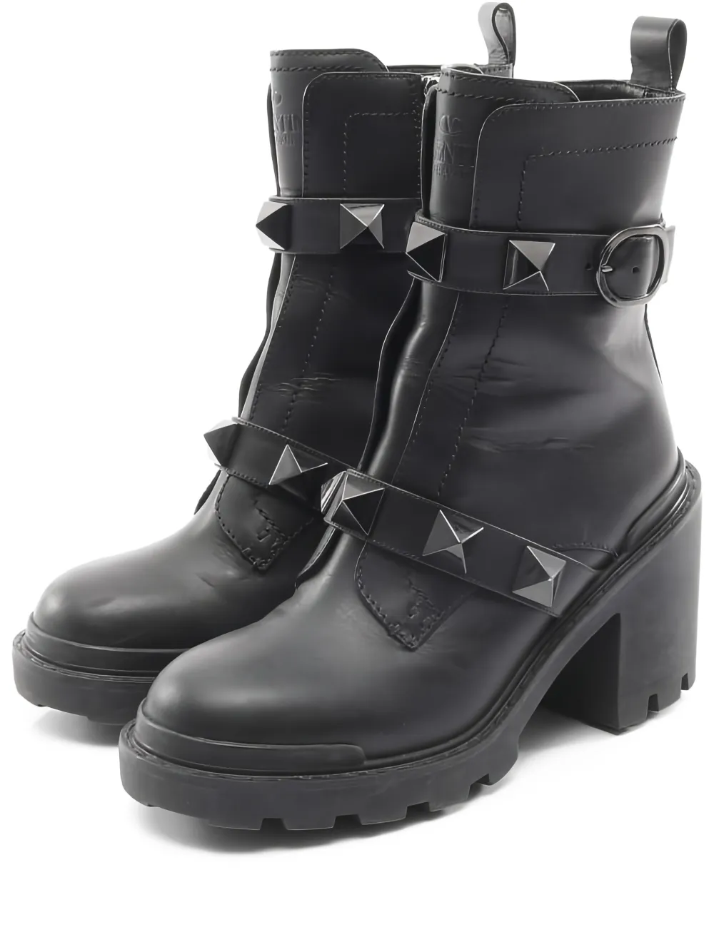 Valentino Garavani Pre-Owned Stivali Rockstud in pelle anni 2000 - Nero