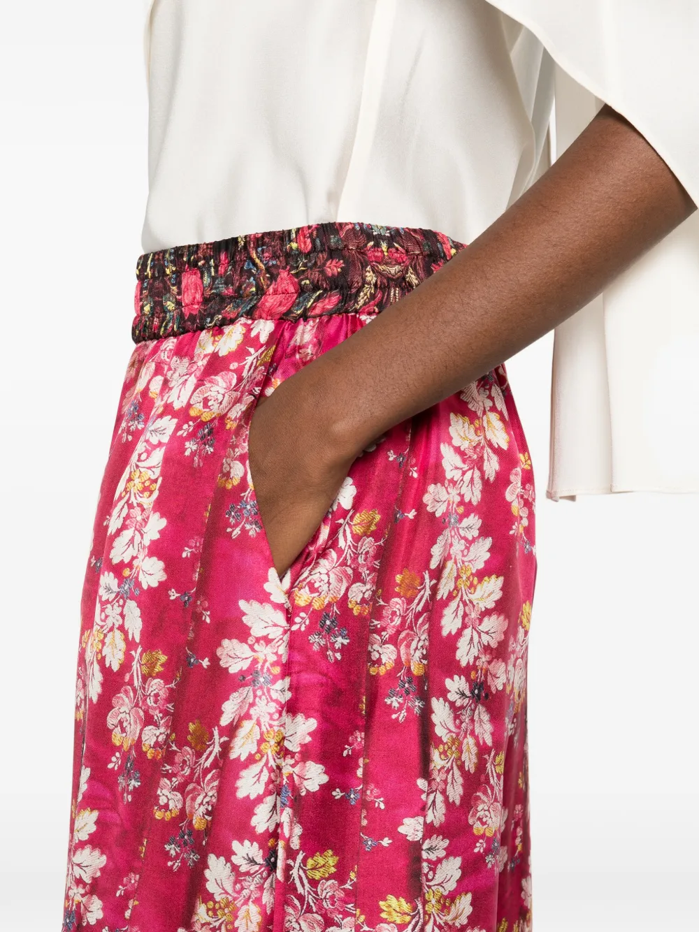 Pierre-Louis Mascia Palazzo broek met print Roze