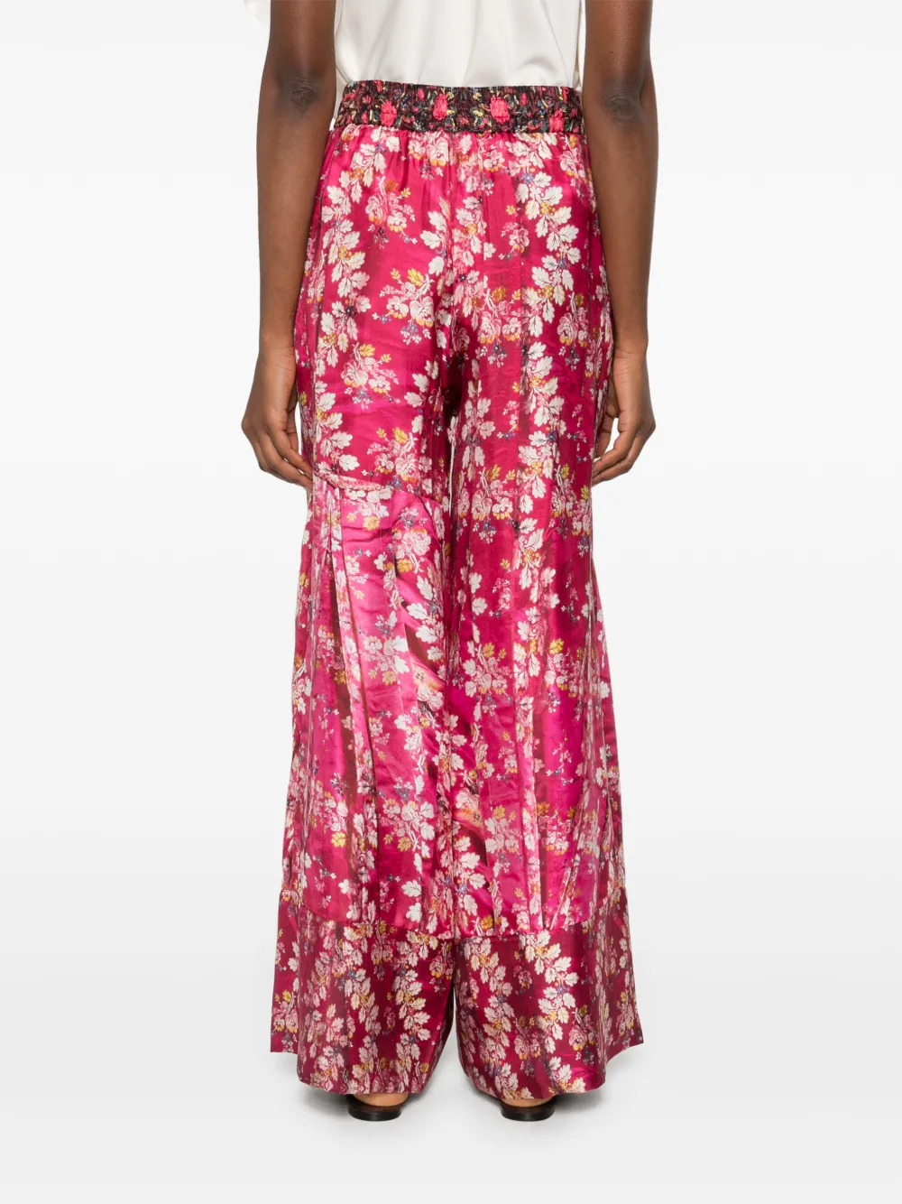 Pierre-Louis Mascia Palazzo broek met print Roze