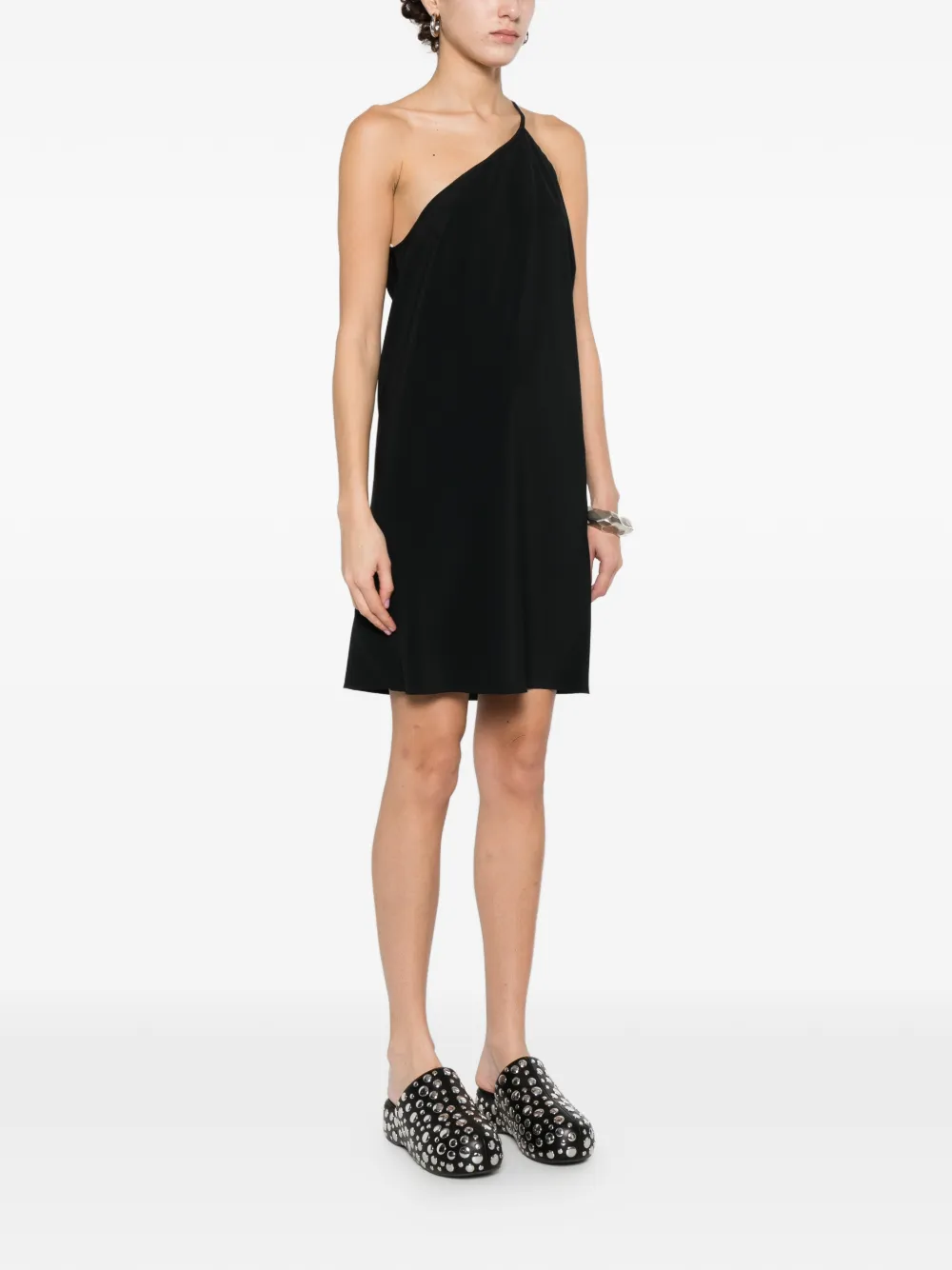 Rick Owens Asymmetrische mini-jurk Zwart