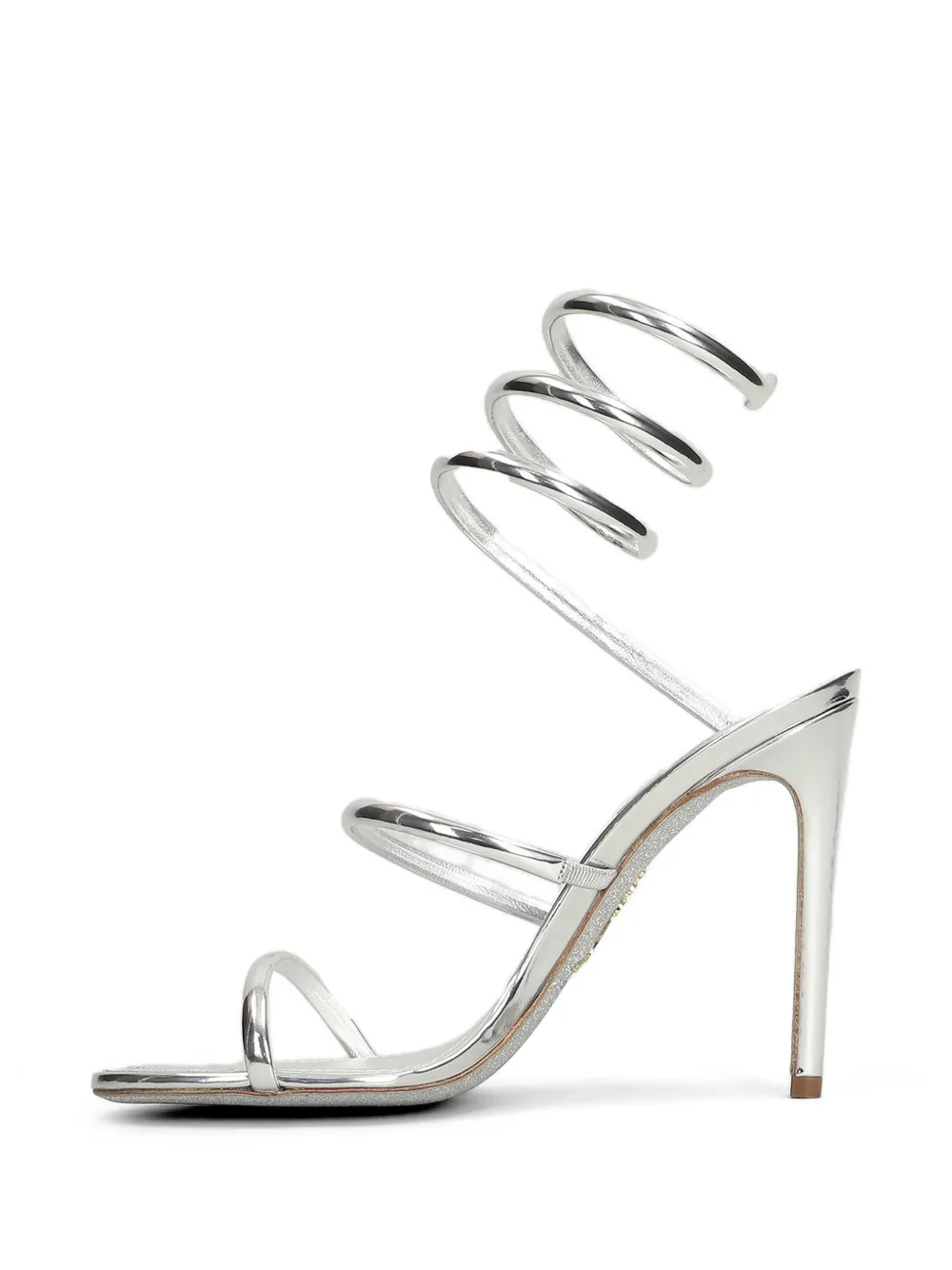 René Caovilla Cleo metallic sandalen Zilver