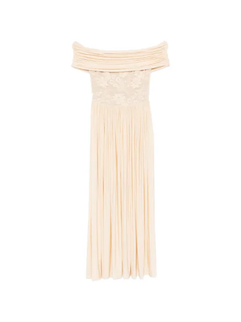 ZIMMERMANN lace-detail pleated maxi dress