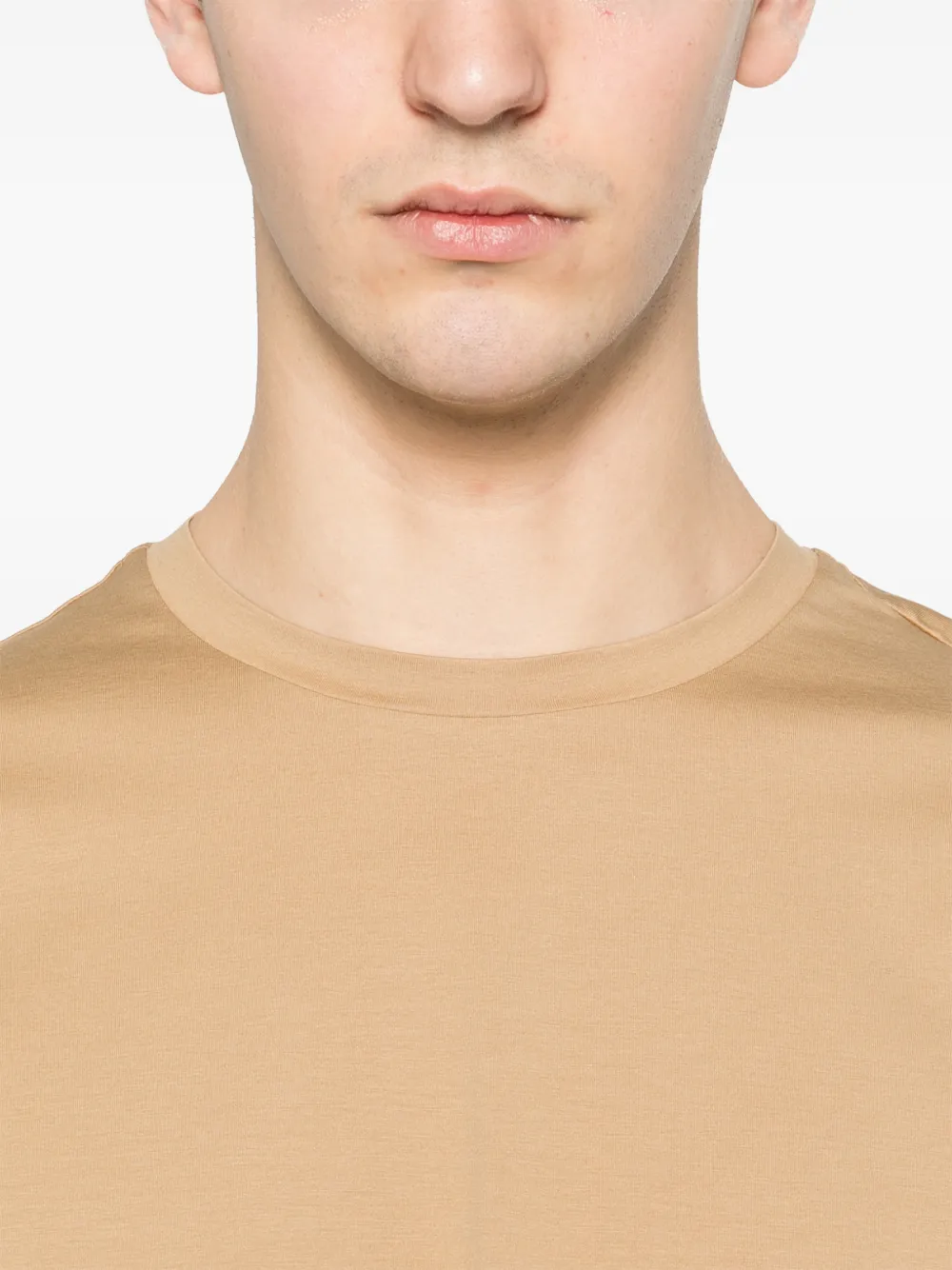 Herno T-shirt met ronde hals Beige