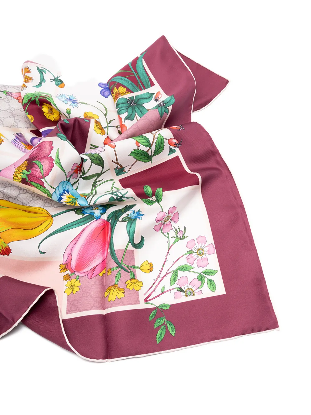 Gucci Sjaal met bloemenprint Wit