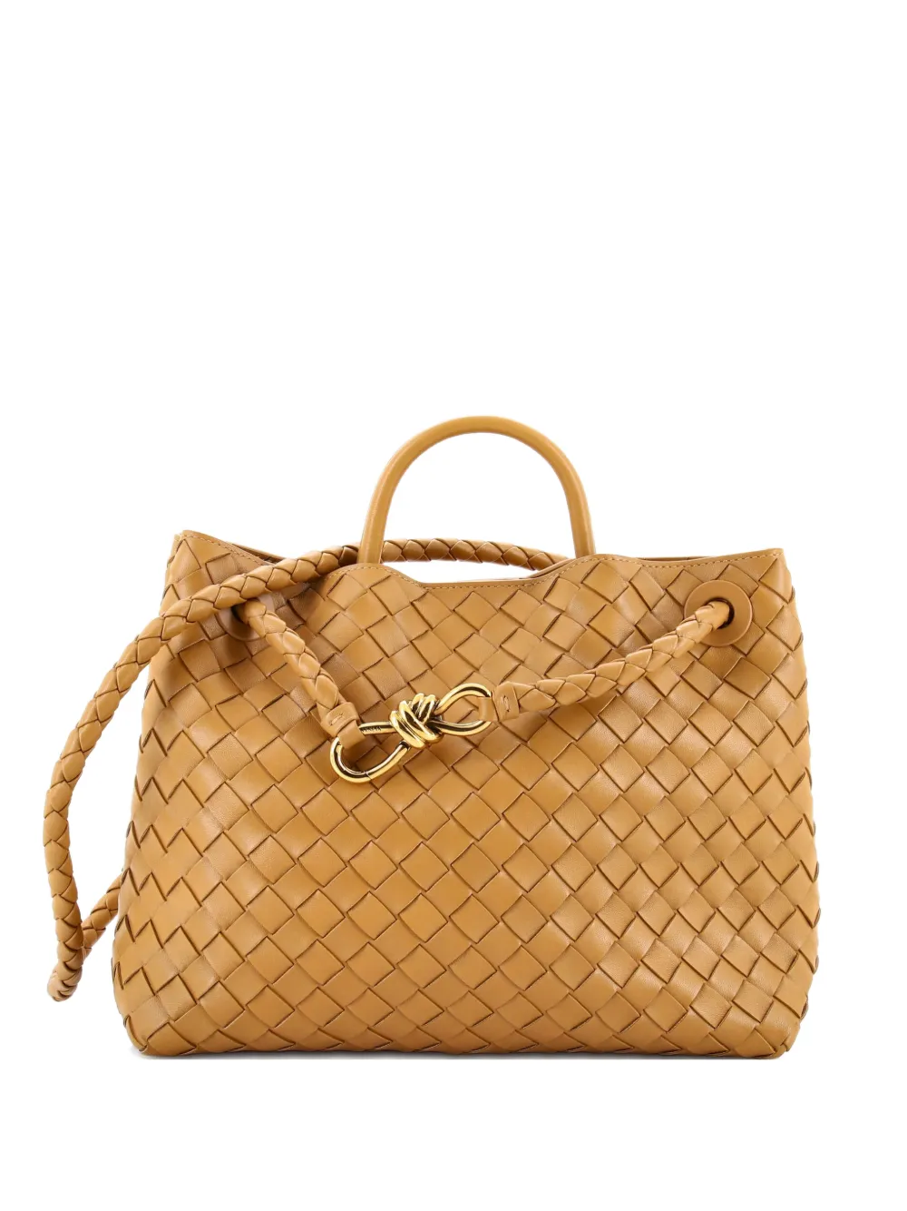 Bottega Veneta Pre-Owned Borsa a tracolla Andiamo media in nappa con design Intrecciato - Marrone
