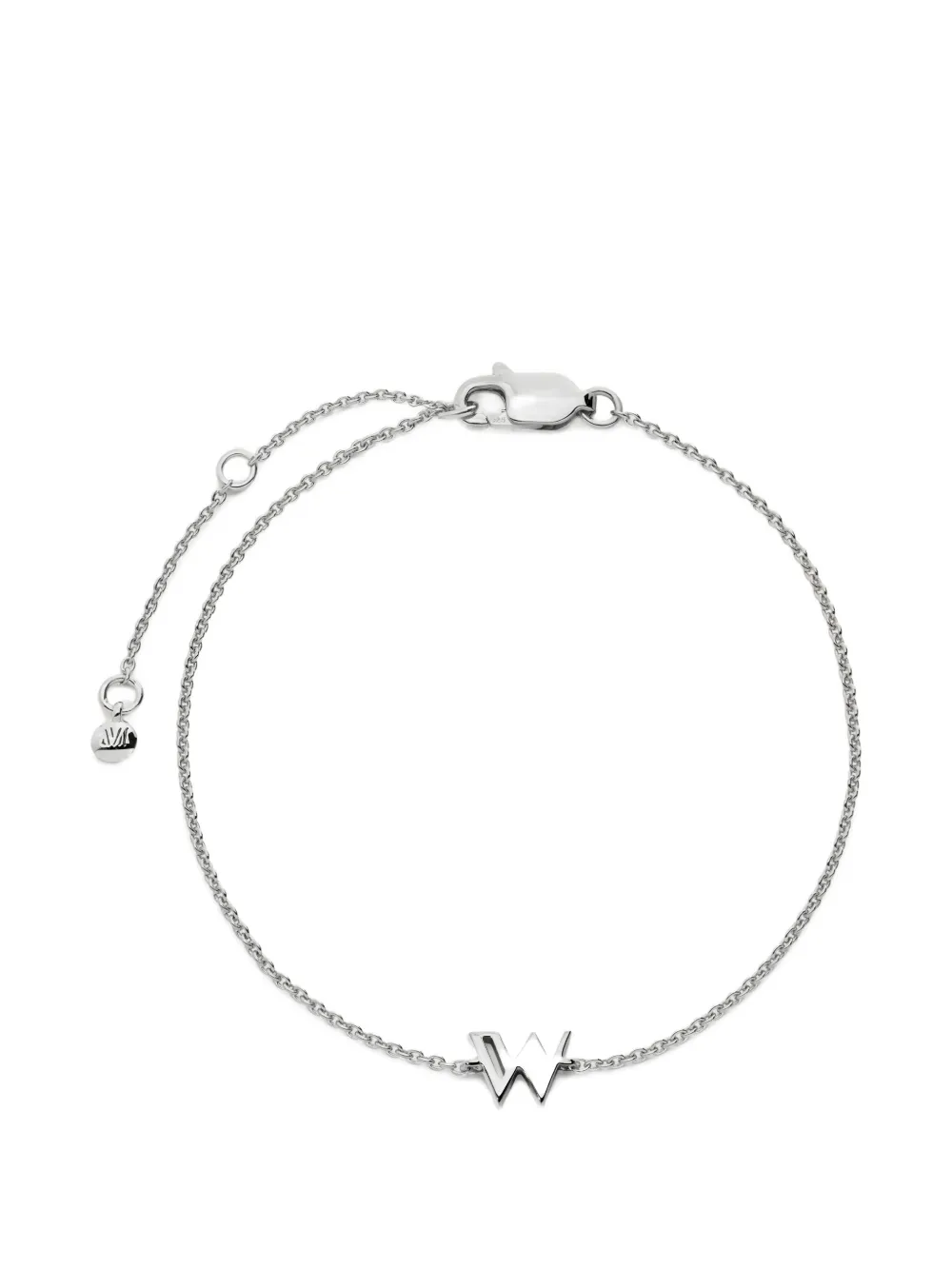 Monica Vinader Bracciale a catena Initial W - Argento