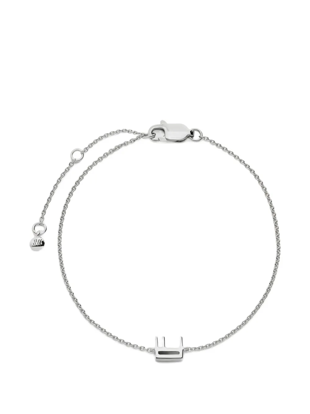 Monica Vinader Bracciale a catena Initial E - Argento