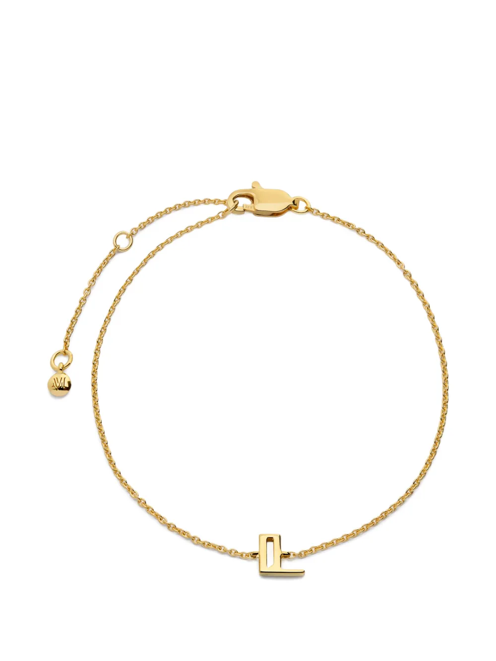 Monica Vinader Bracciale con lettera L - Oro