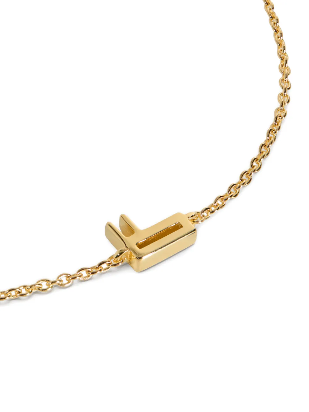 Initial F Chain Bracelet