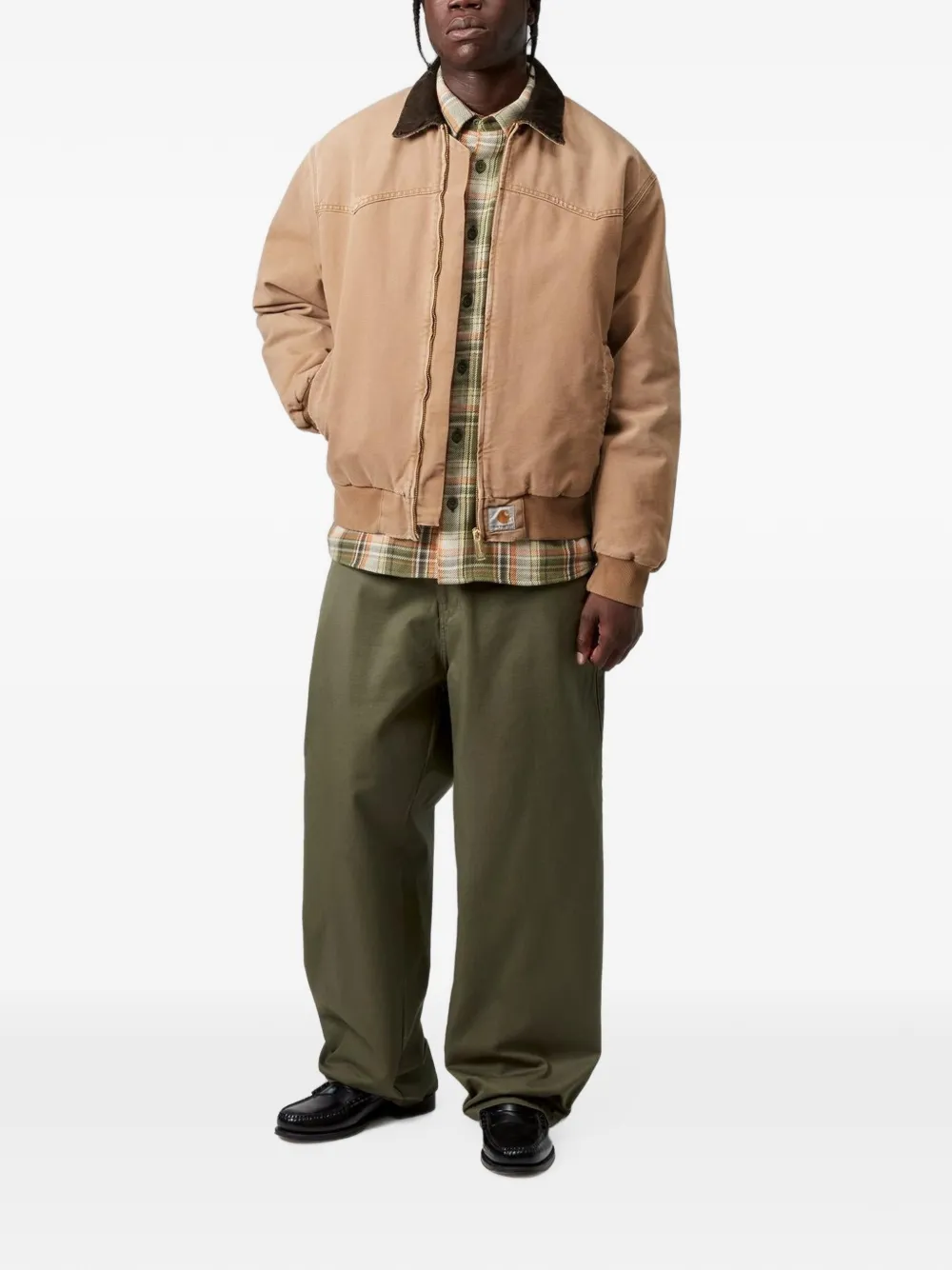 Carhartt WIP Jas met ribfluwelen kraag Beige