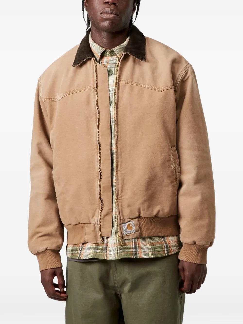 Carhartt WIP Jas met ribfluwelen kraag Beige