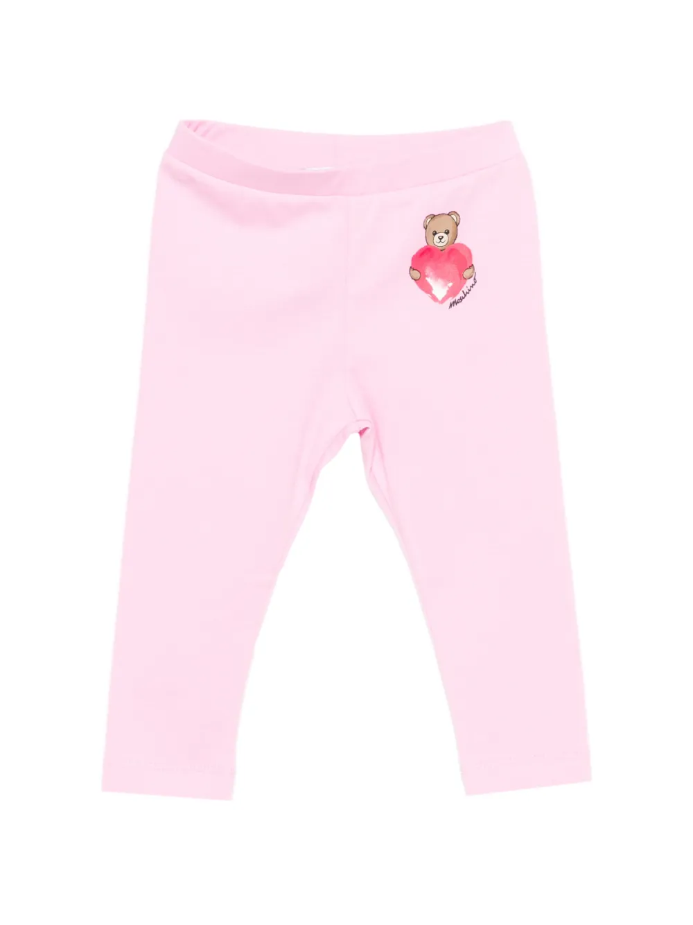 Moschino Kids heart-motif leggings - Rosa