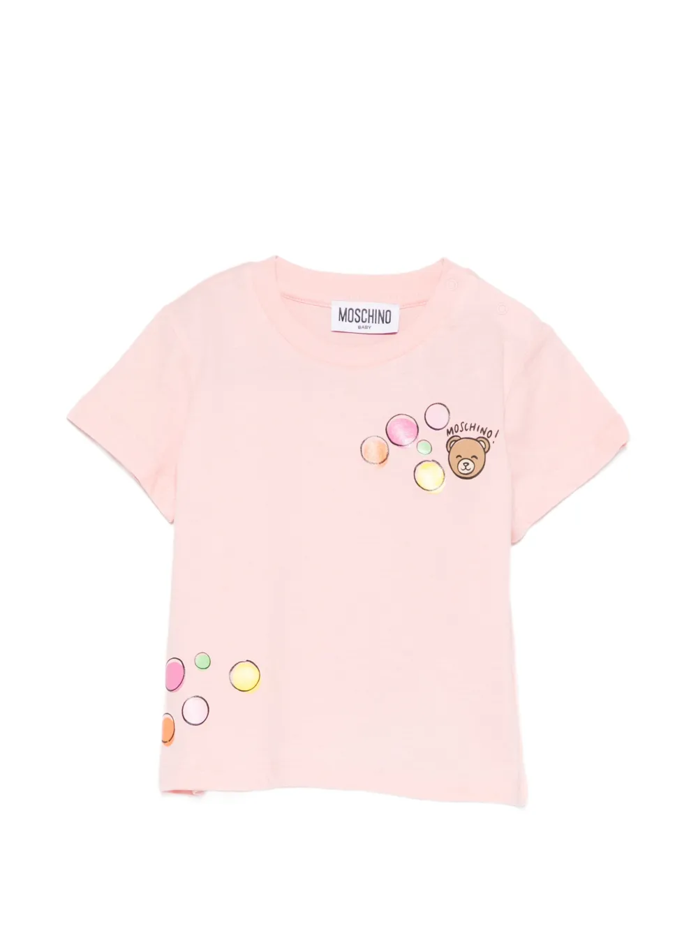 Moschino Kids bubble-detail T-shirt - Rosa