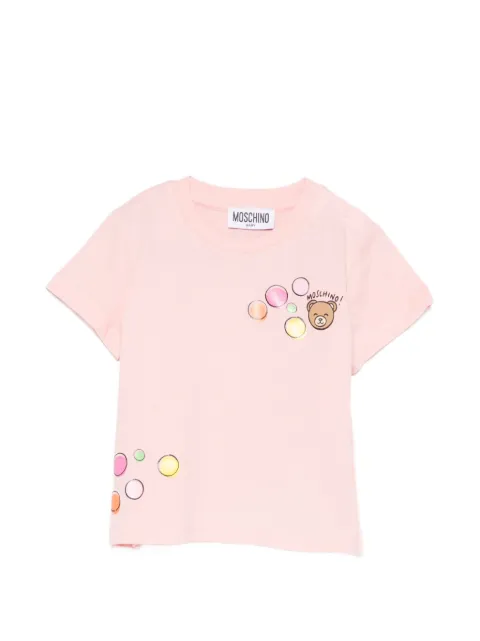Moschino Kids playera con detalle de burbuja