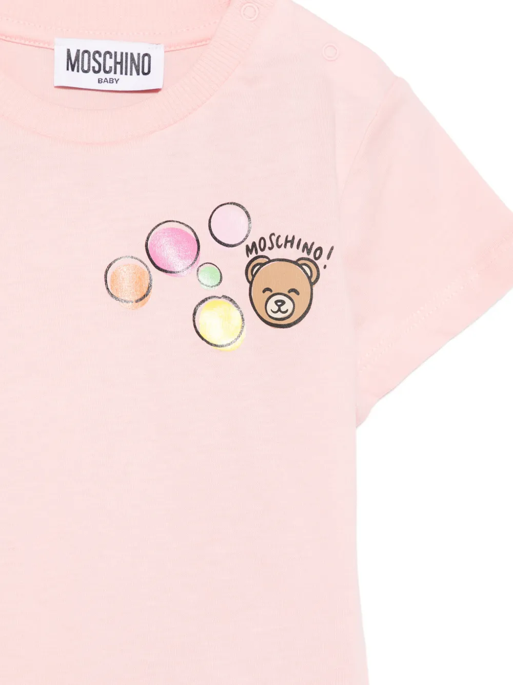 Moschino Kids T-shirt met bubbeldetail Roze