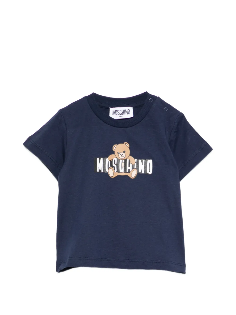 Moschino Kids bear-motif T-shirt - Blu