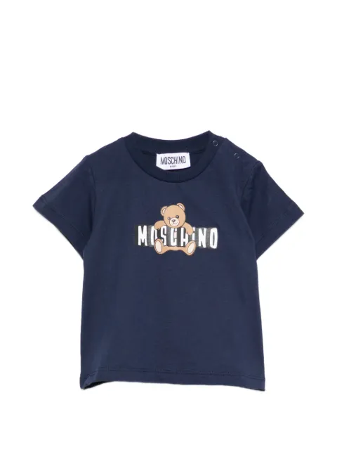 Moschino Kids playera con motivo de oso