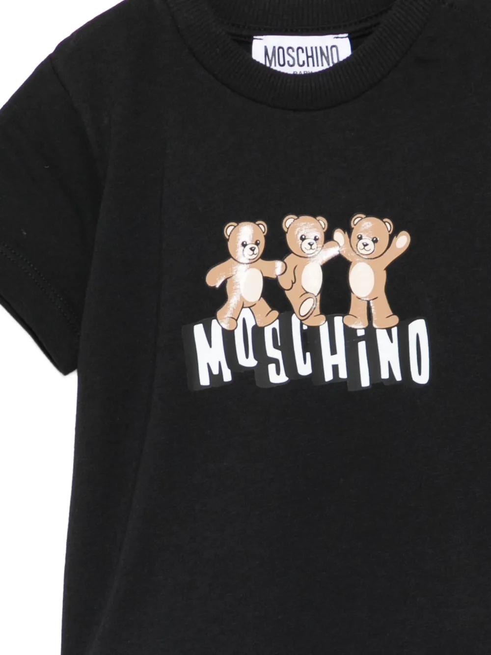 Moschino Kids T-shirt met teddybeerprint Zwart