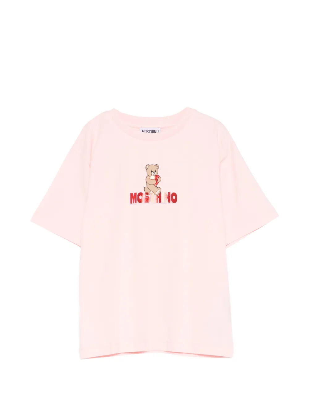 Moschino Kids Teddy Bear-print T-shirt - Rosa