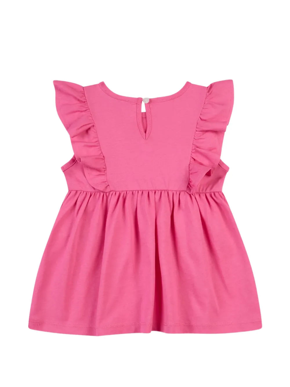 Moschino Kids Jurk met print en ruches Roze