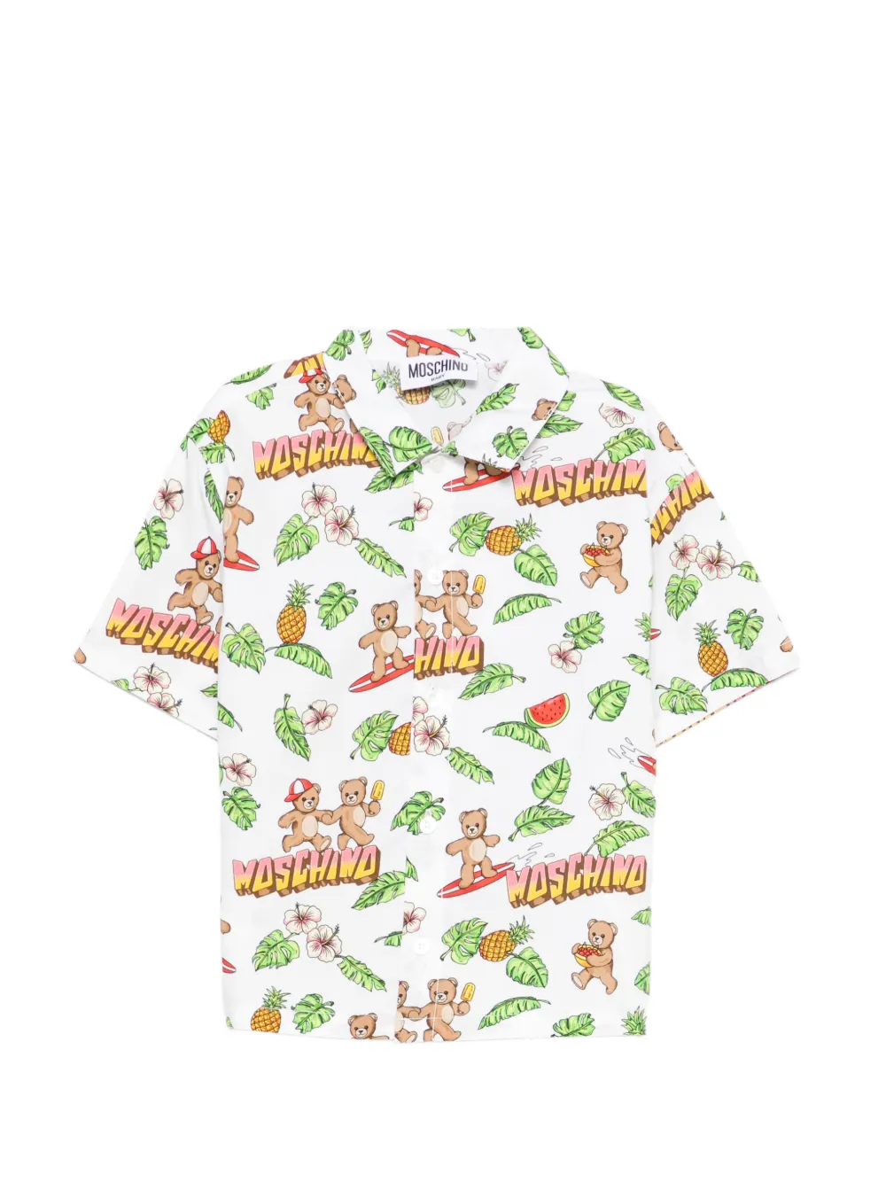 Moschino Kids logo-print shirt - Weiß