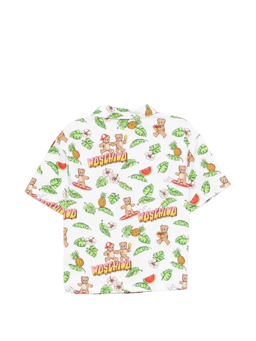 Moschino Kids Shirt met logoprint Wit