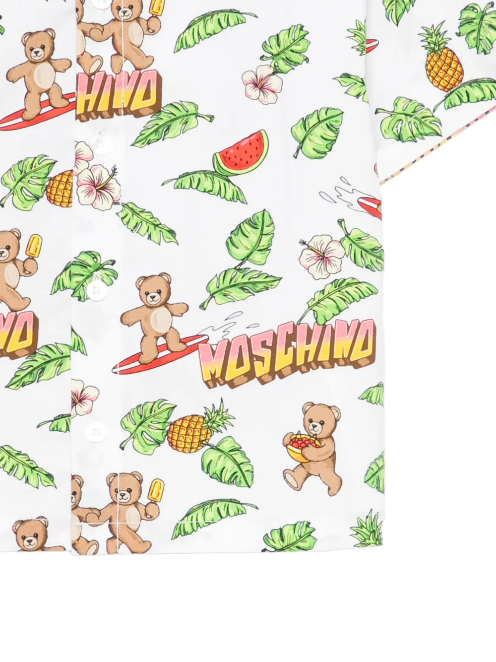 Moschino Kids Shirt met logoprint Wit