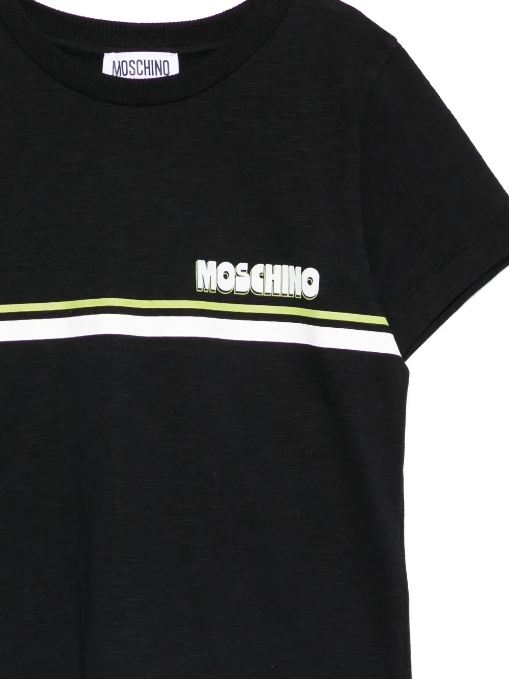Moschino Kids T-shirt met streepdetail Zwart