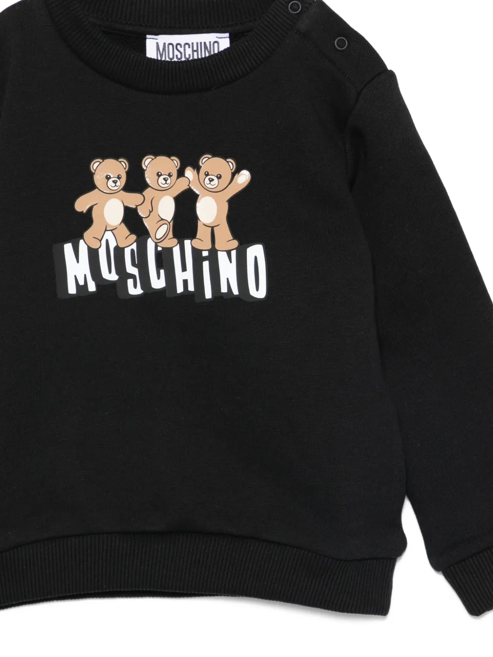 Moschino Kids Sweater met teddybeerprint Zwart