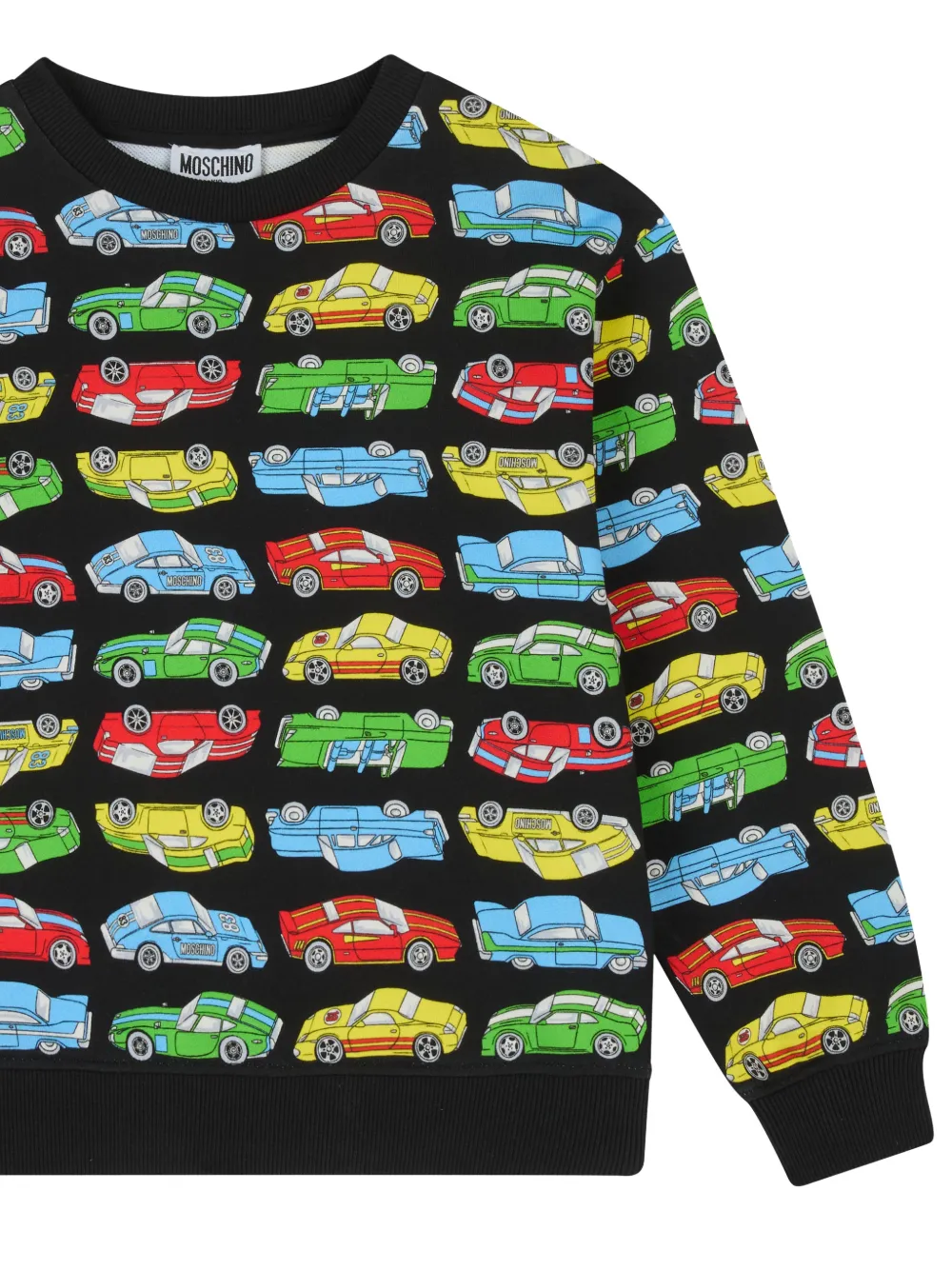 Moschino Kids Top met autoprint Zwart