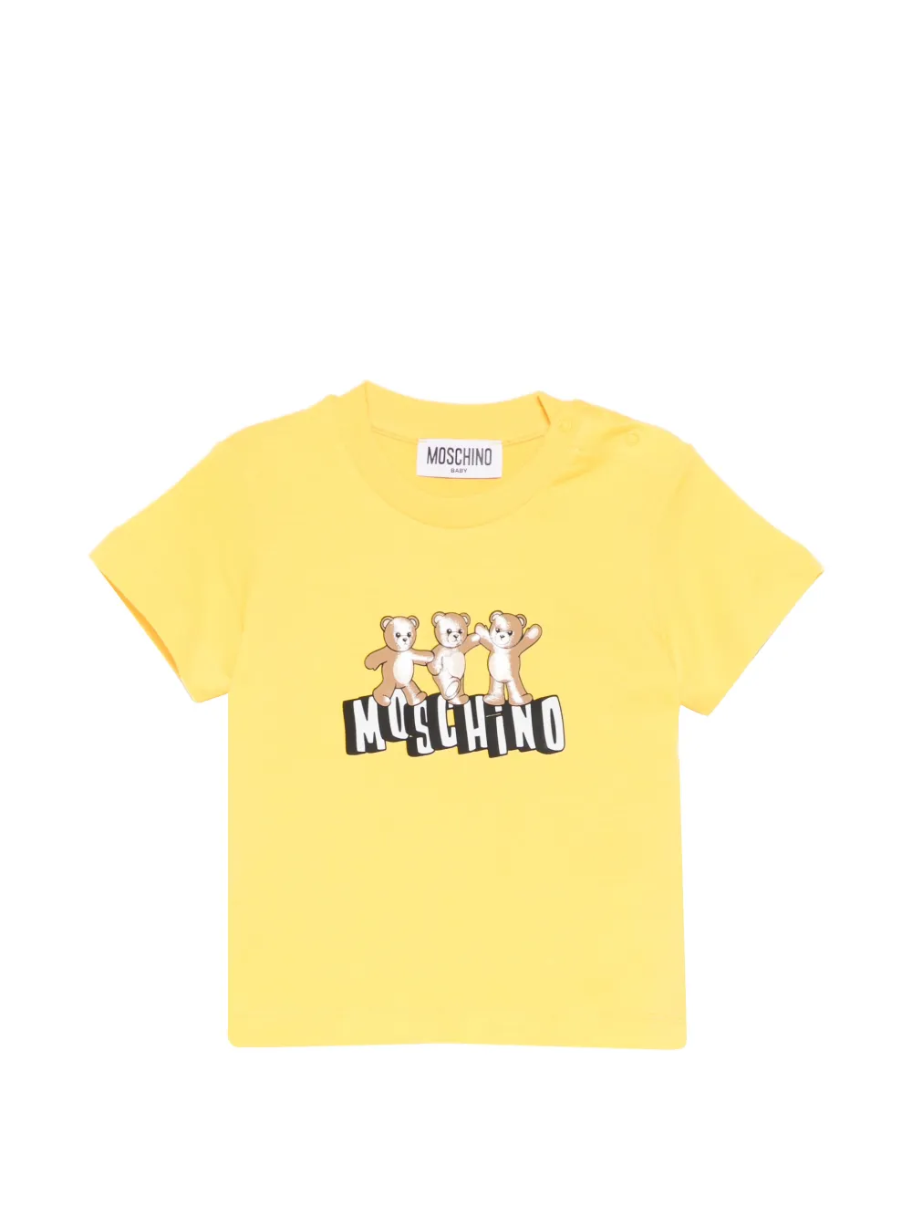 Moschino Kids Teddy Bear-print T-shirt - Giallo