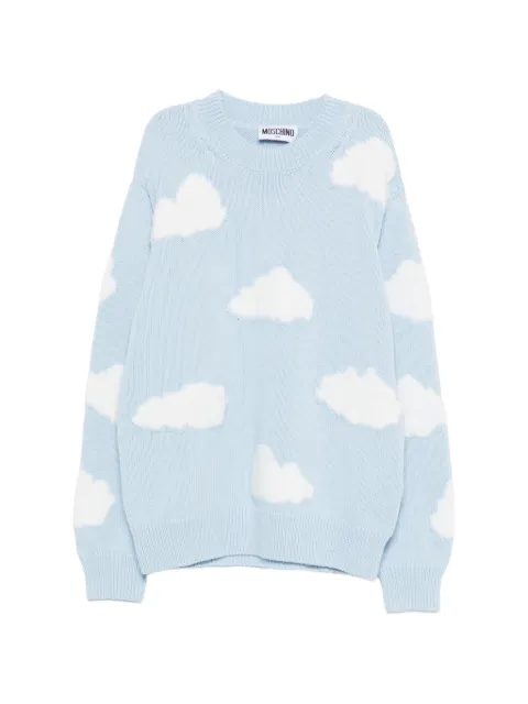 Moschino Kids suéter con nubes estampadas