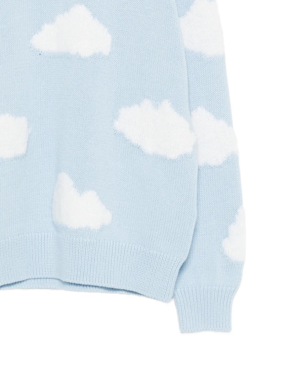 Moschino Kids Trui met wolkenprint Blauw