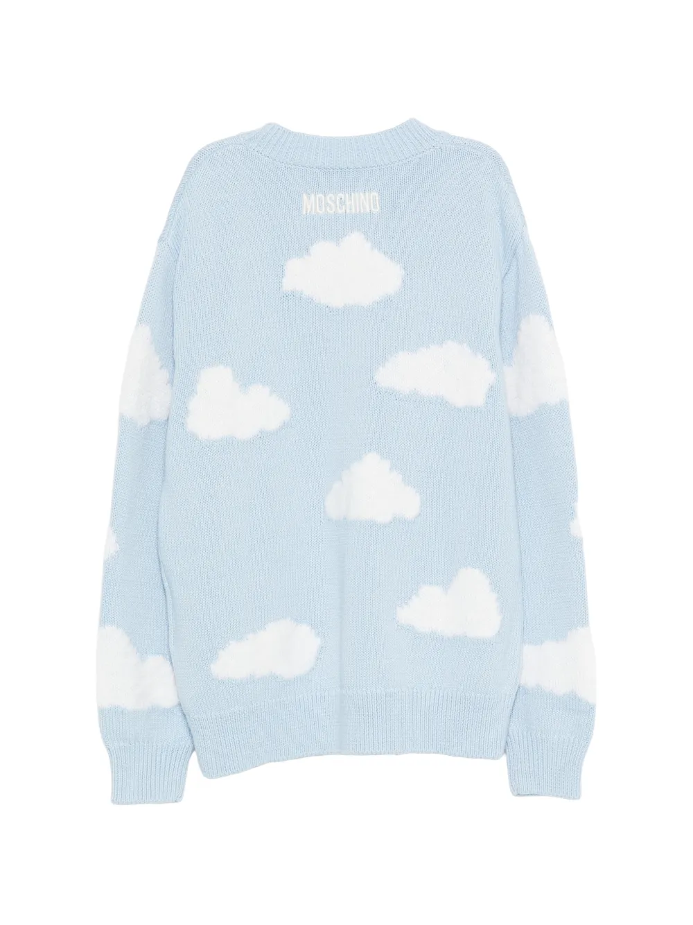 Moschino Kids Trui met wolkenprint Blauw