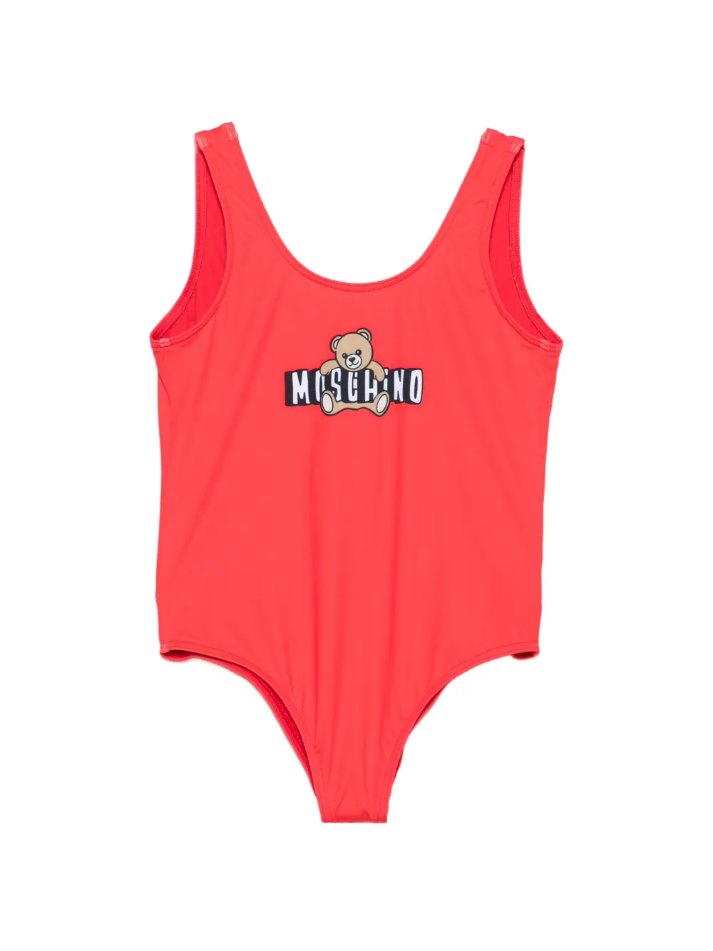 Moschino Kids teddy-print swimsuit - Rosso
