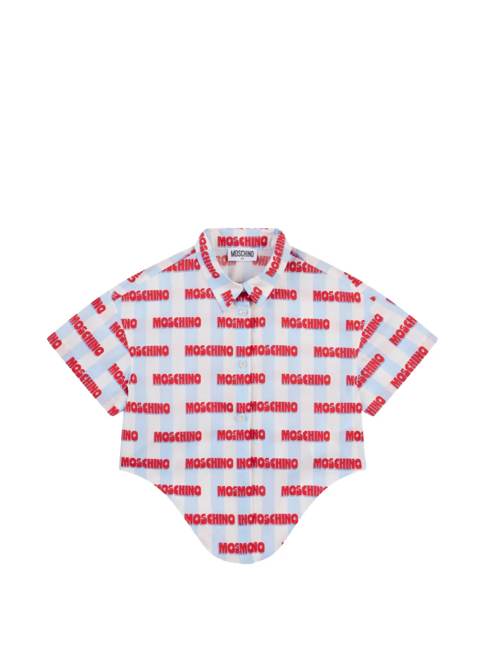 Moschino Kids striped print shirt - Weiß