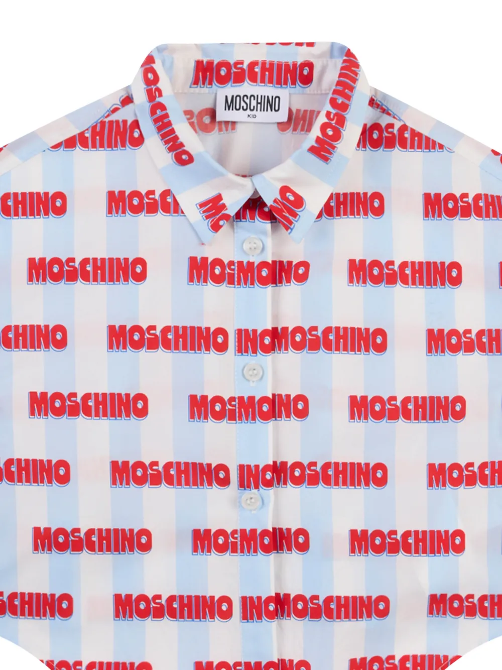 Moschino Kids Gestreept shirt Wit