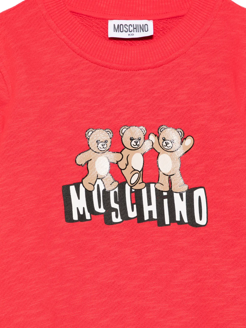 Moschino Kids Sweater met teddybeerprint Rood