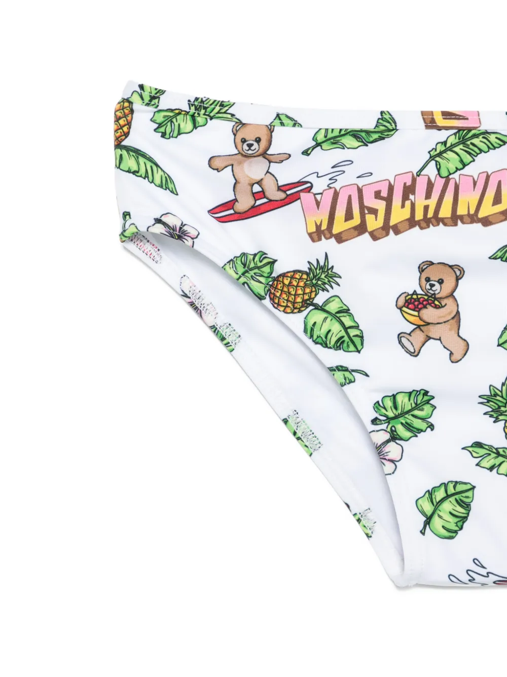 Moschino Kids Bikini met print Wit