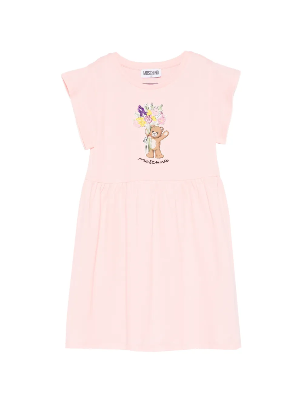 Moschino Kids' Floral-print Dress In Pink