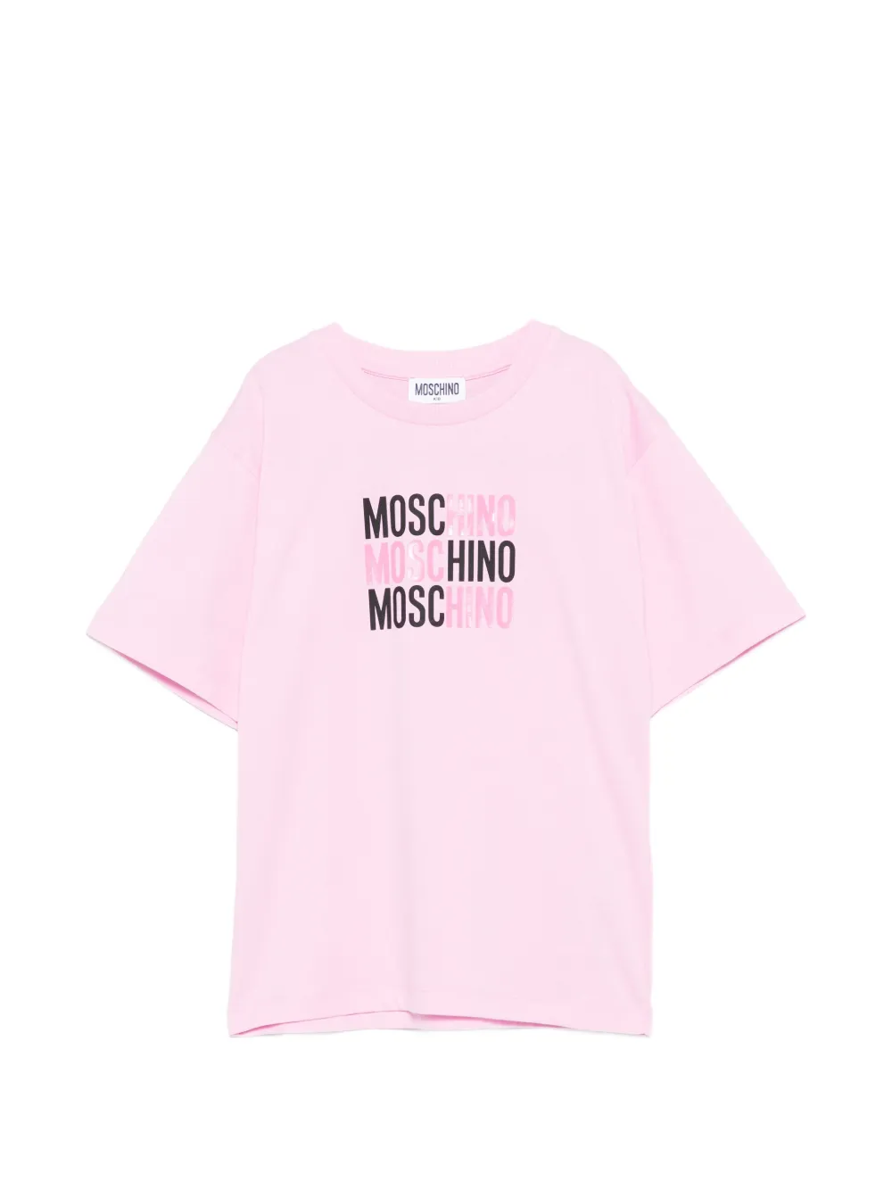 Moschino Kids logo-lettering T-shirt - Rosa