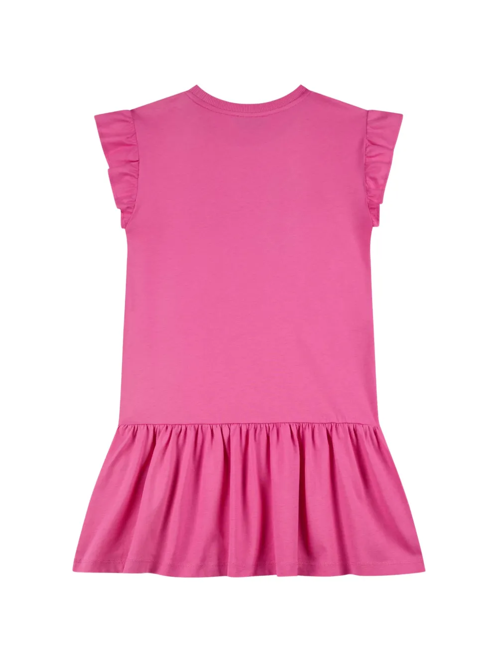 Moschino Kids Jurk met print en ruches Roze