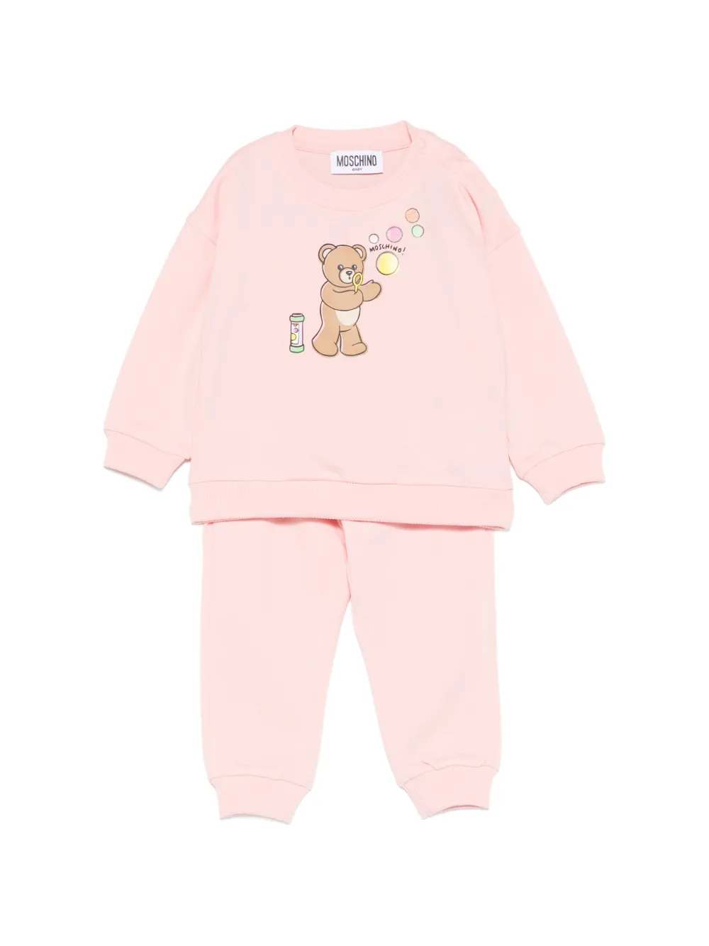 Moschino Kids teddy-print tracksuit - Rosa