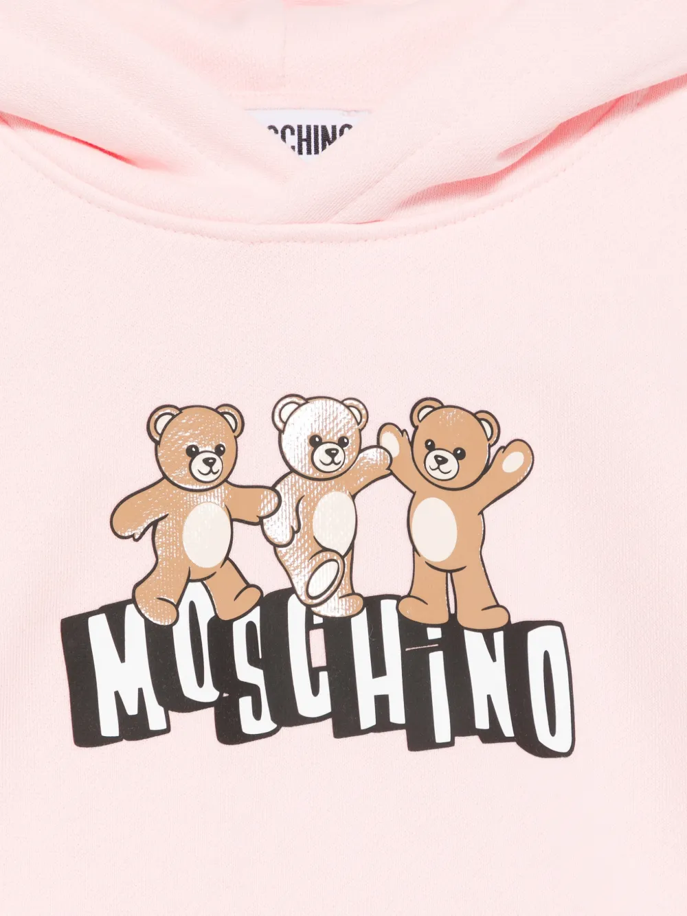 Moschino Kids Hoodie met teddybeerprint Roze