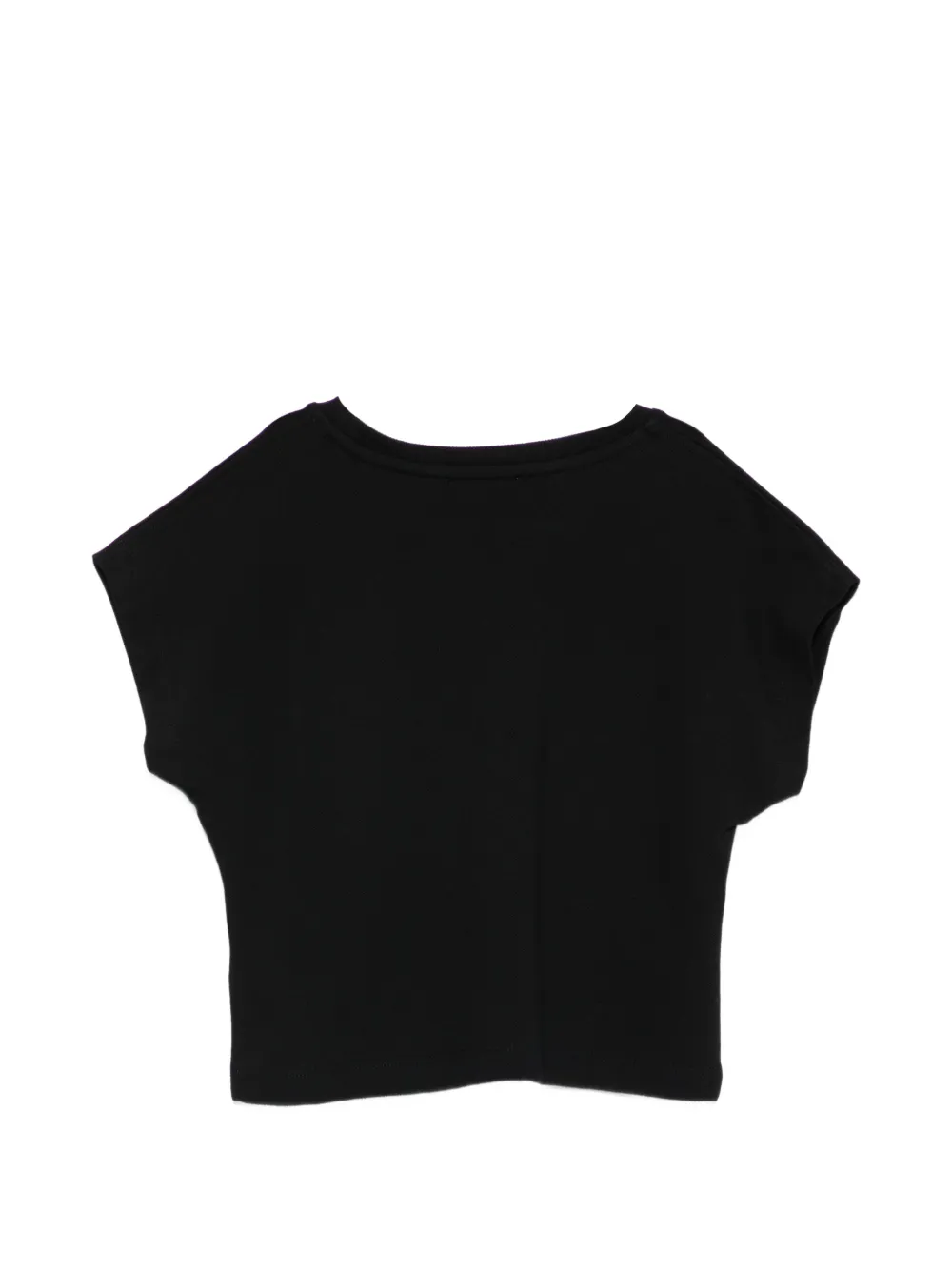 Moschino Kids T-shirt met geborduurde bloemen en borstzak Zwart