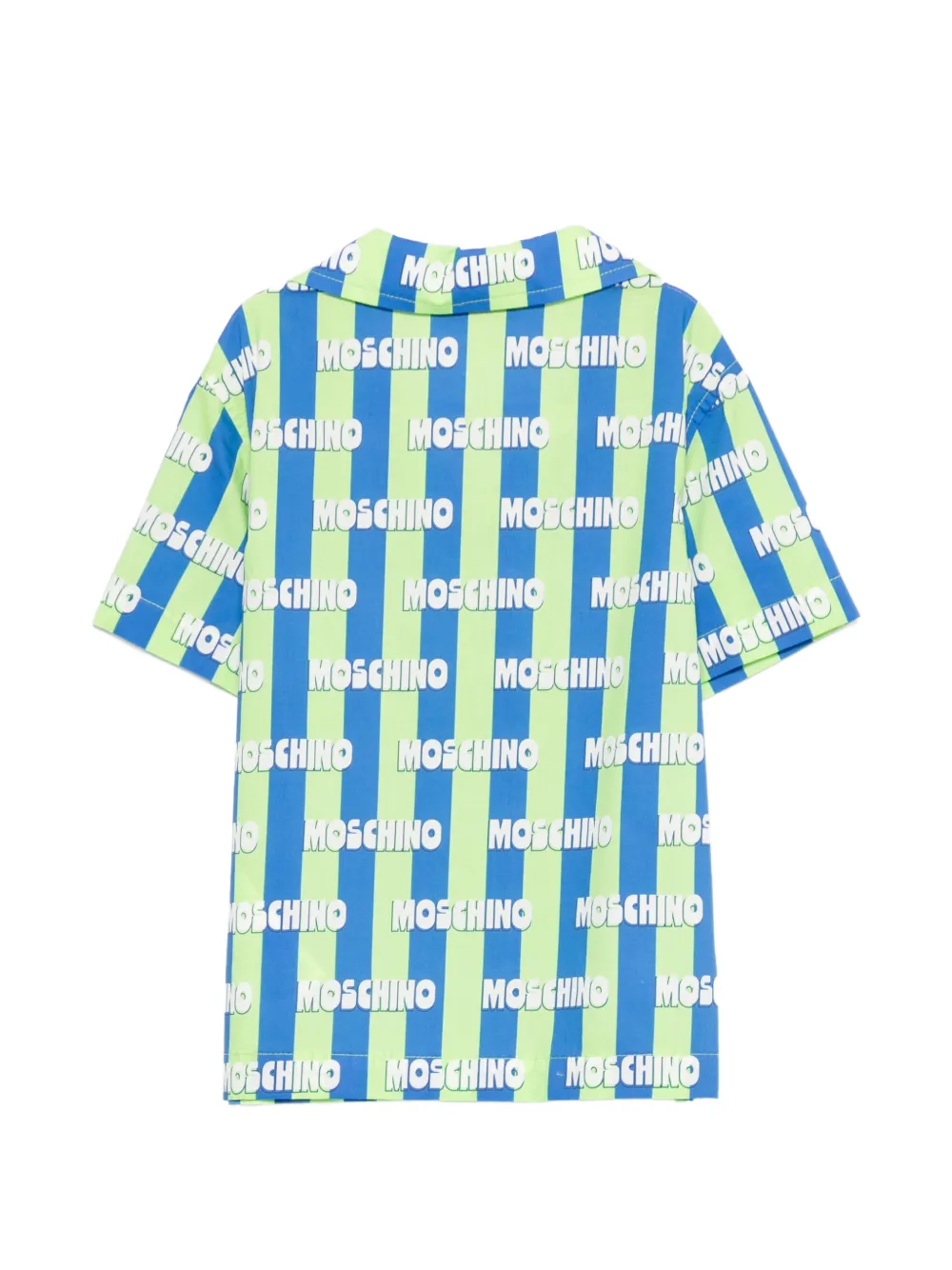 Moschino Kids Gestreepte shorts Blauw