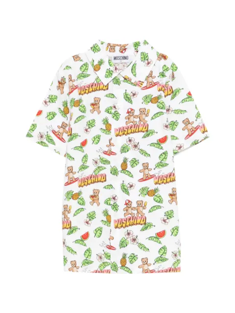 Moschino Kids tropical-print shirt
