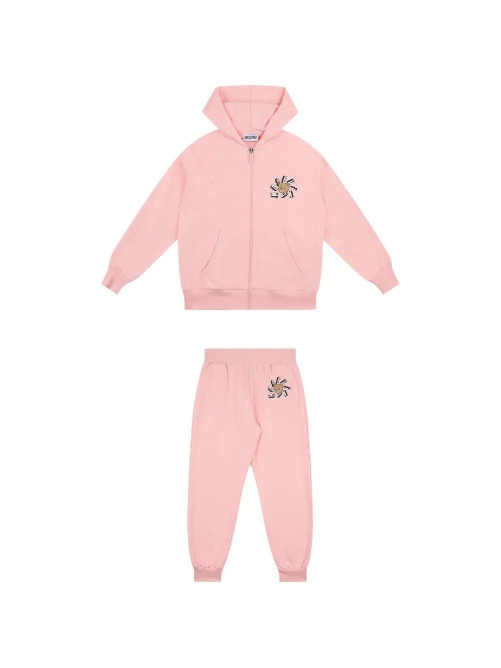 Moschino Kids hooded graphic tracksuit - Rosa